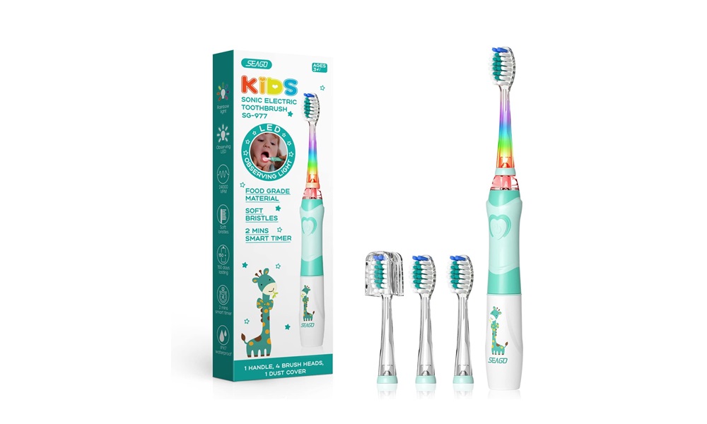 Cepillo de dientes infantil con luz de colores Seago