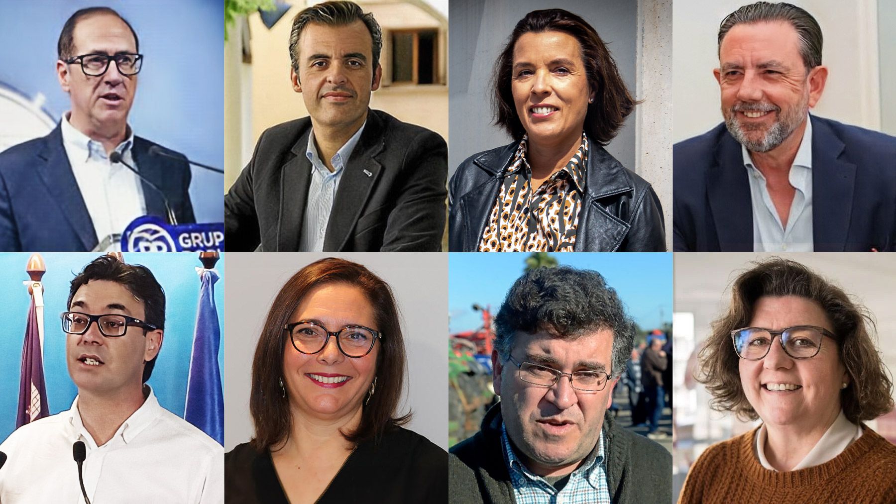 De arriba abajo y de izquierda a derecha, Juan Manuel Lafuente, Antoni Vera, Cristina Gil, Sáenz de San Pedro, Toni Costa, Manuela García, Joan Simonet y Catalina Cirer.