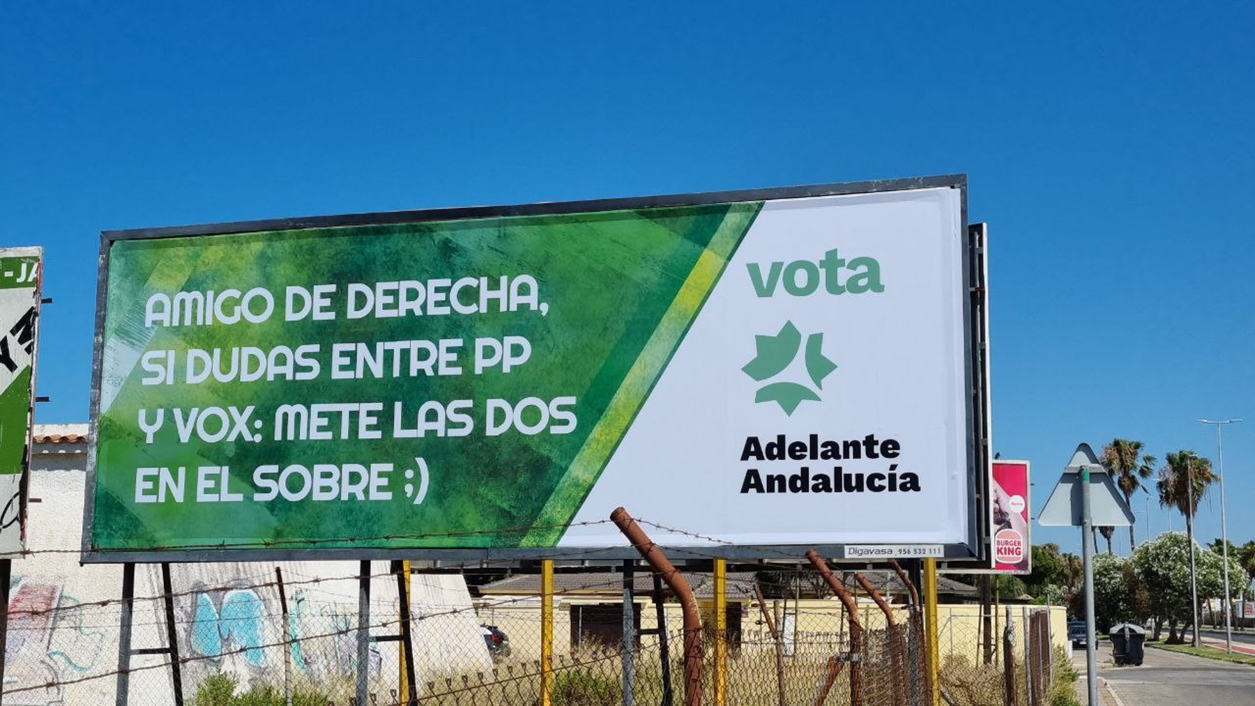 Valla electoral de Adelante Andalucía de cara al 23J (@AdelanteAND).