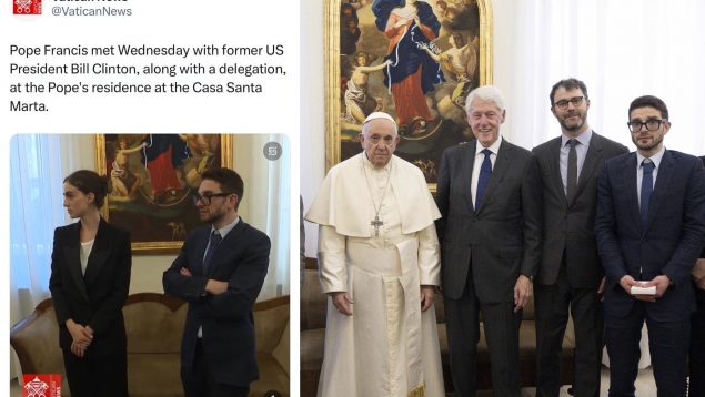 Alex Soros fue recibido por el Papa Francisco en compañía de Bill Clinton