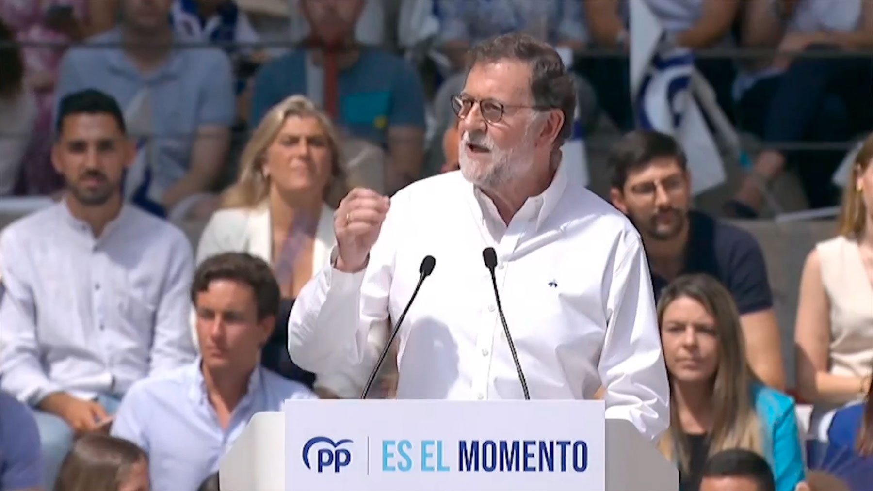 Mariano Rajoy este domingo en Pontevedra.