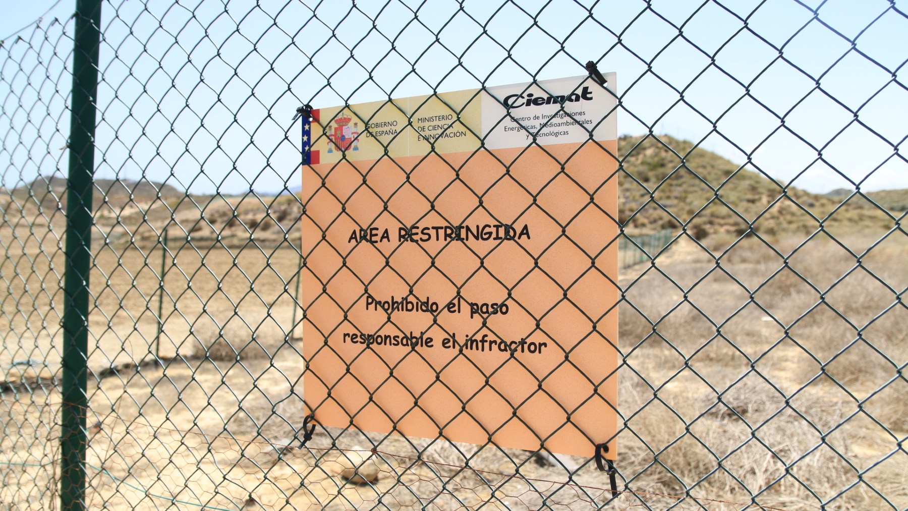 Parcela contaminada por el accidente nuclear en Palomares, Almería (EUROPA PRESS).