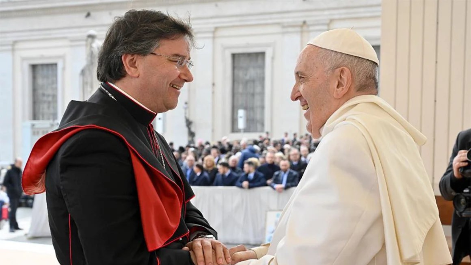 Cardenal Américo Aguiar con el Papa Francisco