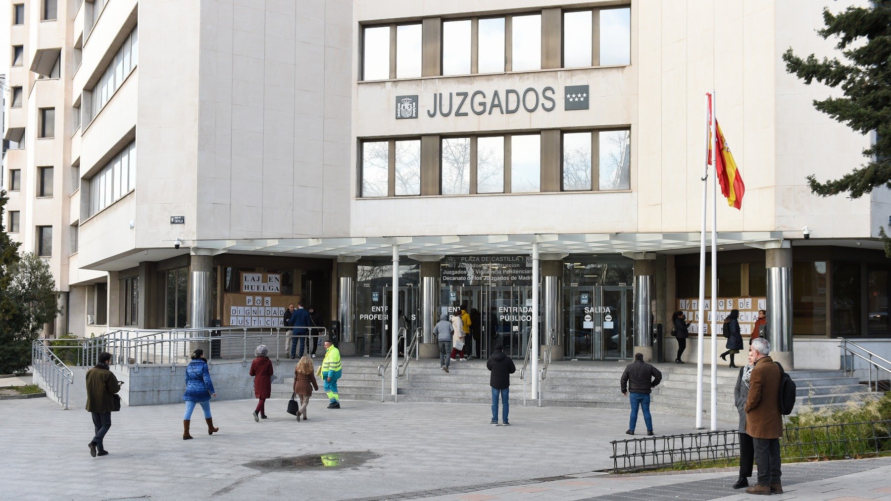 Fachada de los juzgados de Plaza de Castilla en Madrid. (Fuente: Europa Press)
