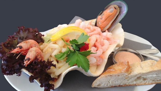 Mejillones gambas