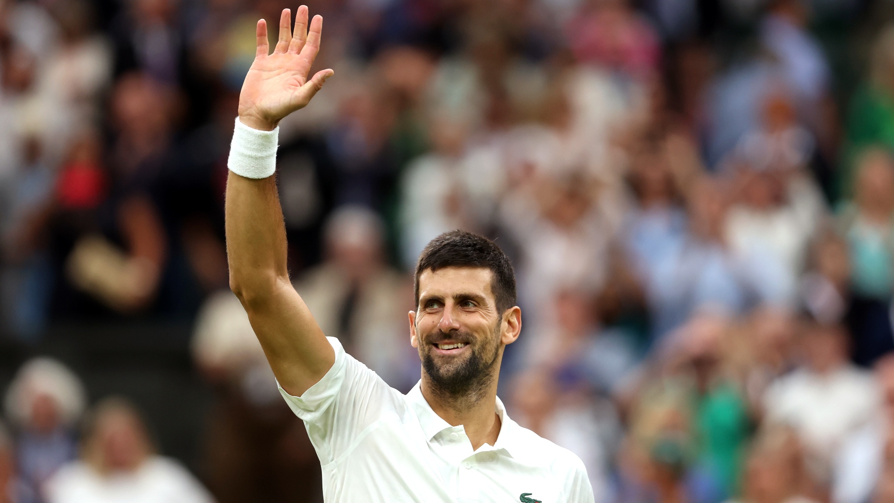 Novak Djokovic en Wimbledon. (Getty)