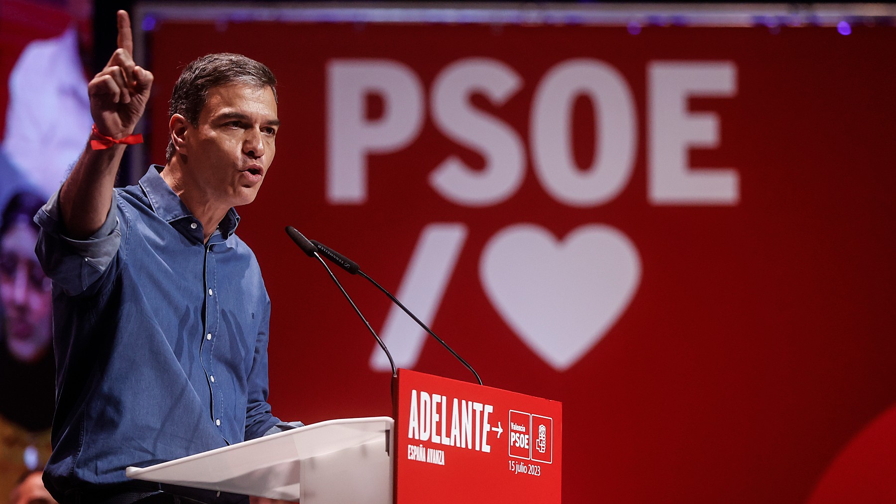 Pedro Sánchez, en un acto de campaña. (Europa Press)