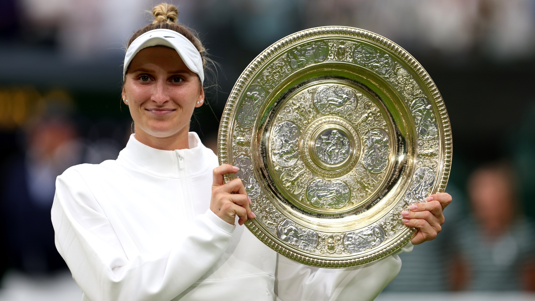 Marketa Vondrousova, ganadora de Wimbledon 2023. (Getty)