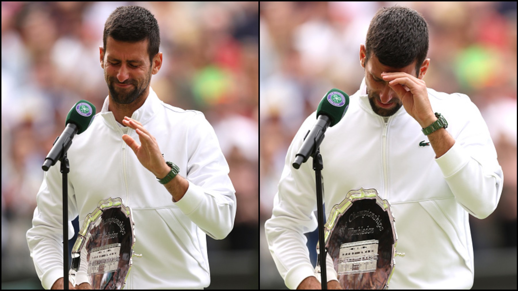 Djokovic rompió a llorar tras perder la final. (Getty)