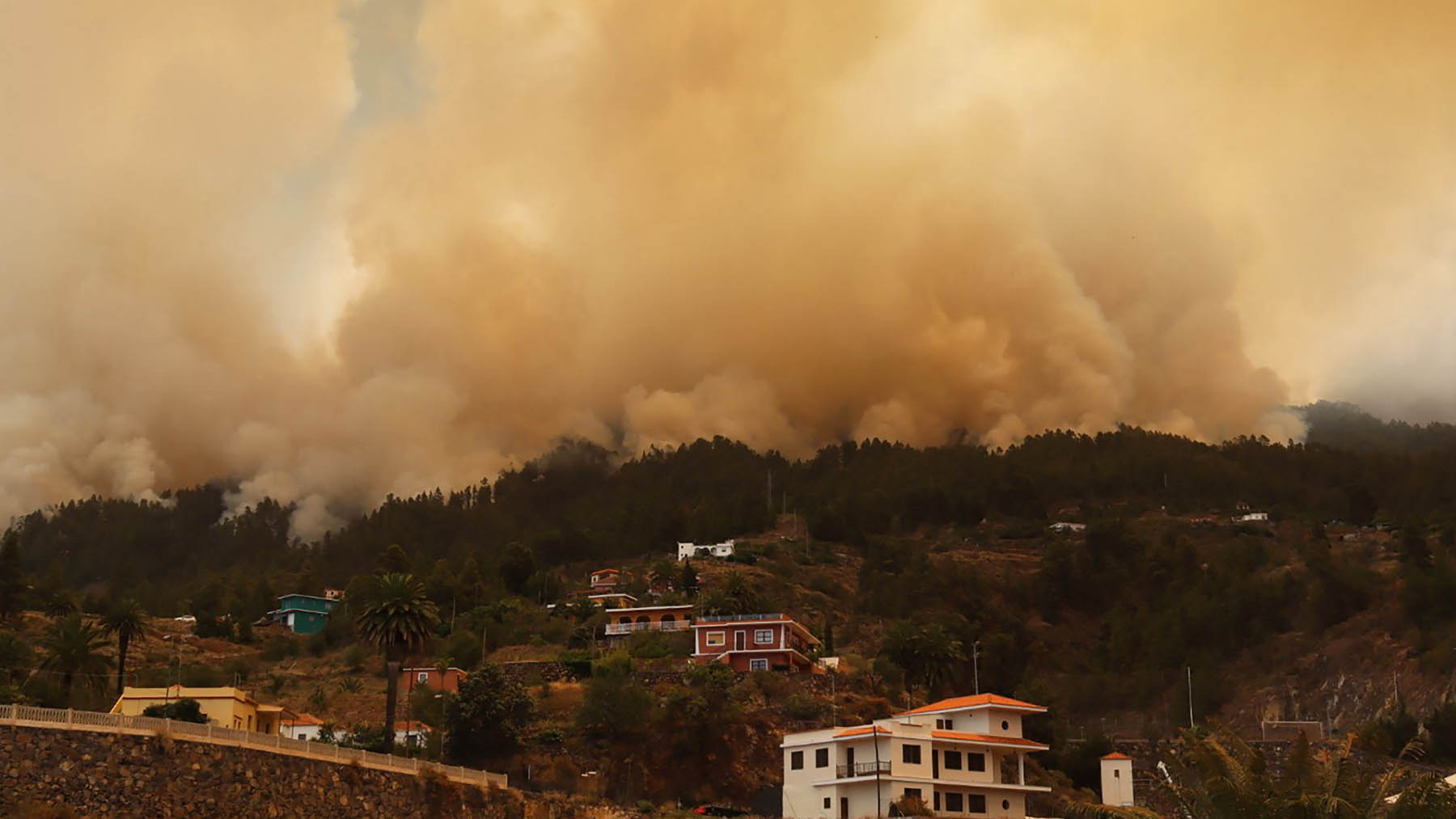 Imágenes del incendio de La Palma (Foto: AFP).