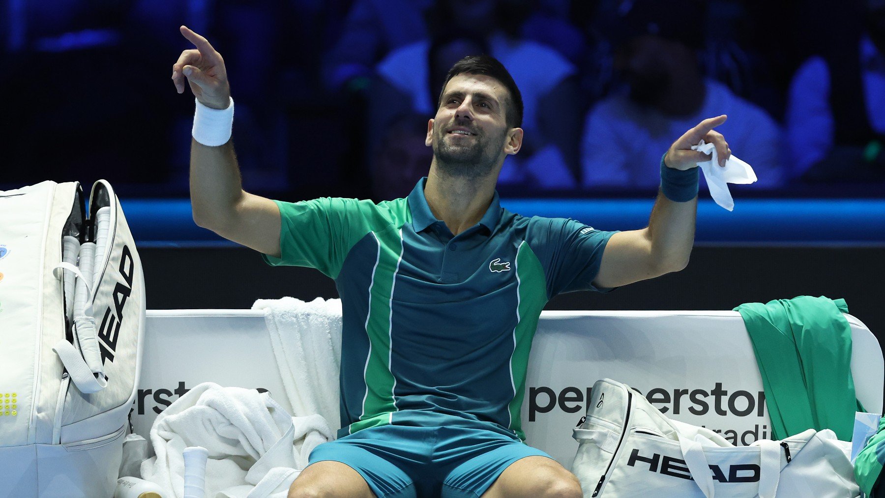 Novak Djokovic, en un partido. (Getty)