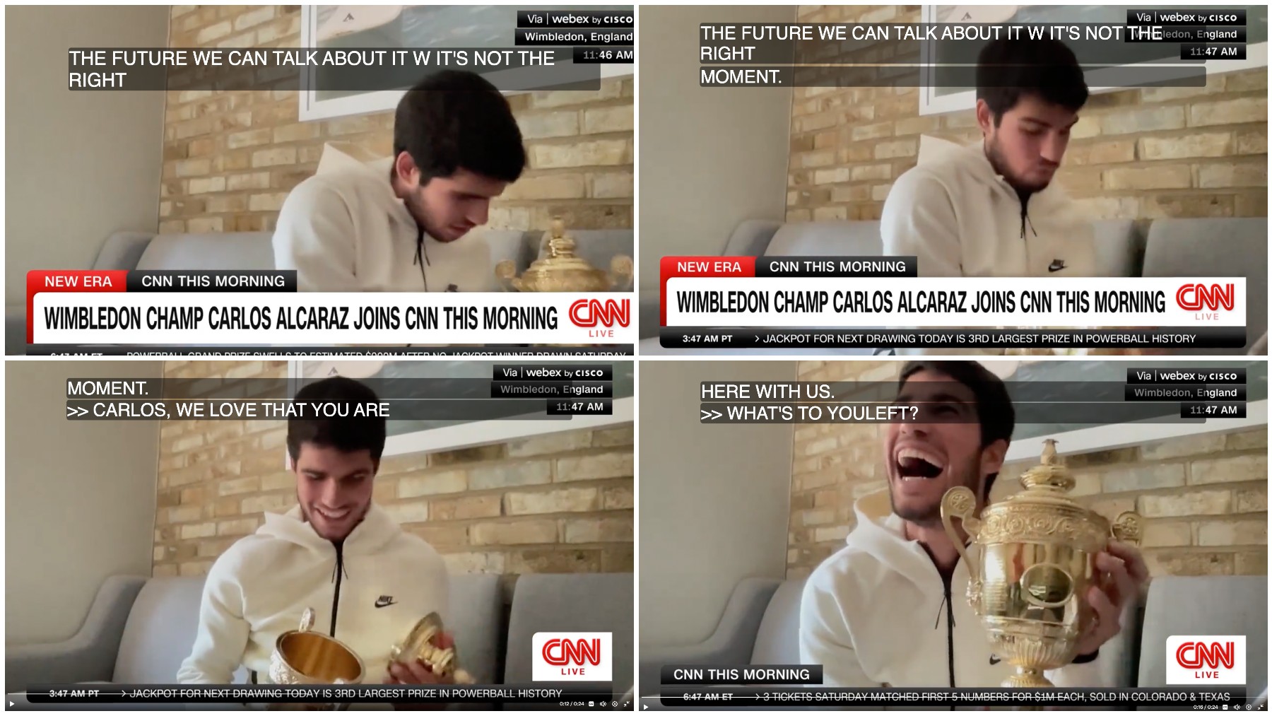 Carlos Alcaraz protagonizó un momentazo en la CNN.