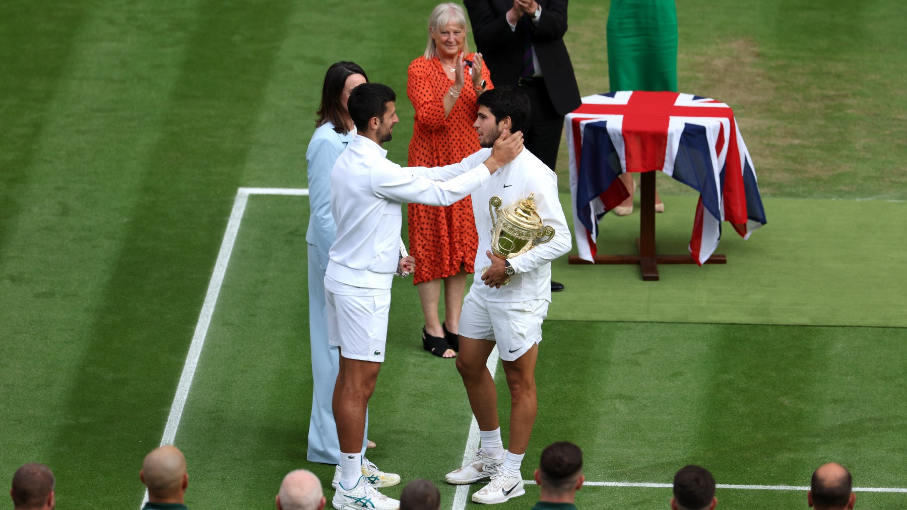 Djokovic y Alcaraz. (Getty)
