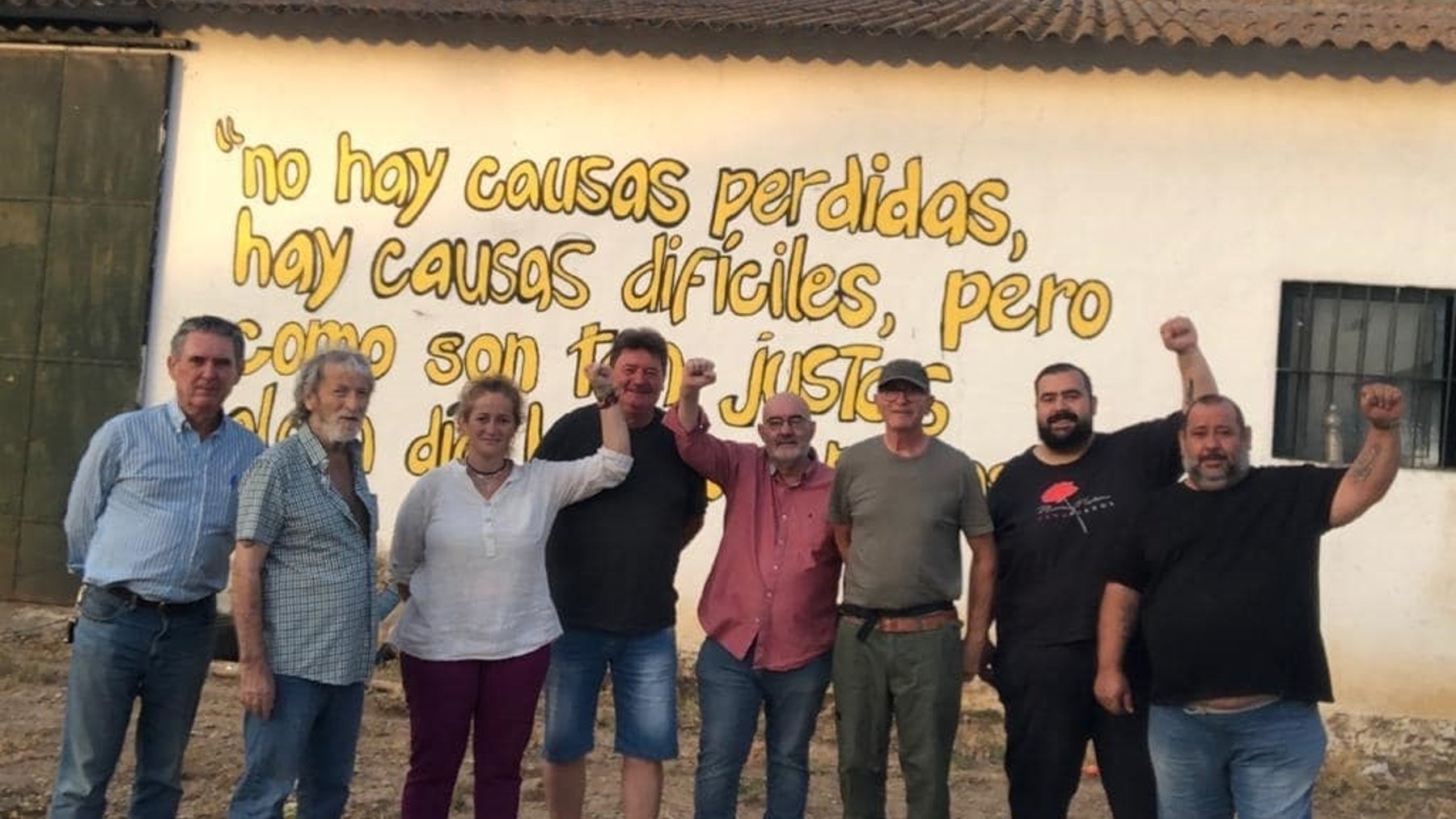 Jornaleros del SAT en la finca pública de Somonte, en Córdoba (SAT).