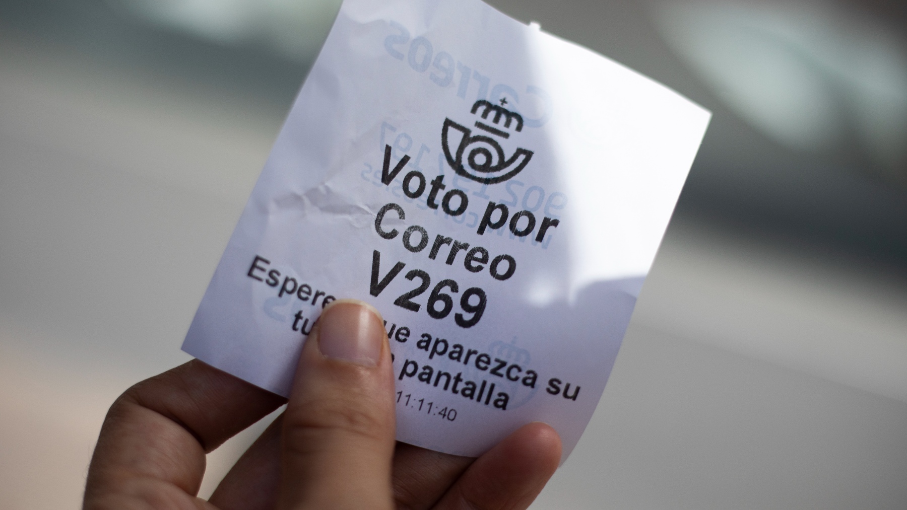 Ticket para votar por correos. (Fuente: Europa Press)