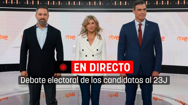 Debate electoral entre Sánchez, Díaz y Abascal en directo | Quién ha ganado el cara a cara hoy de las elecciones del 23J