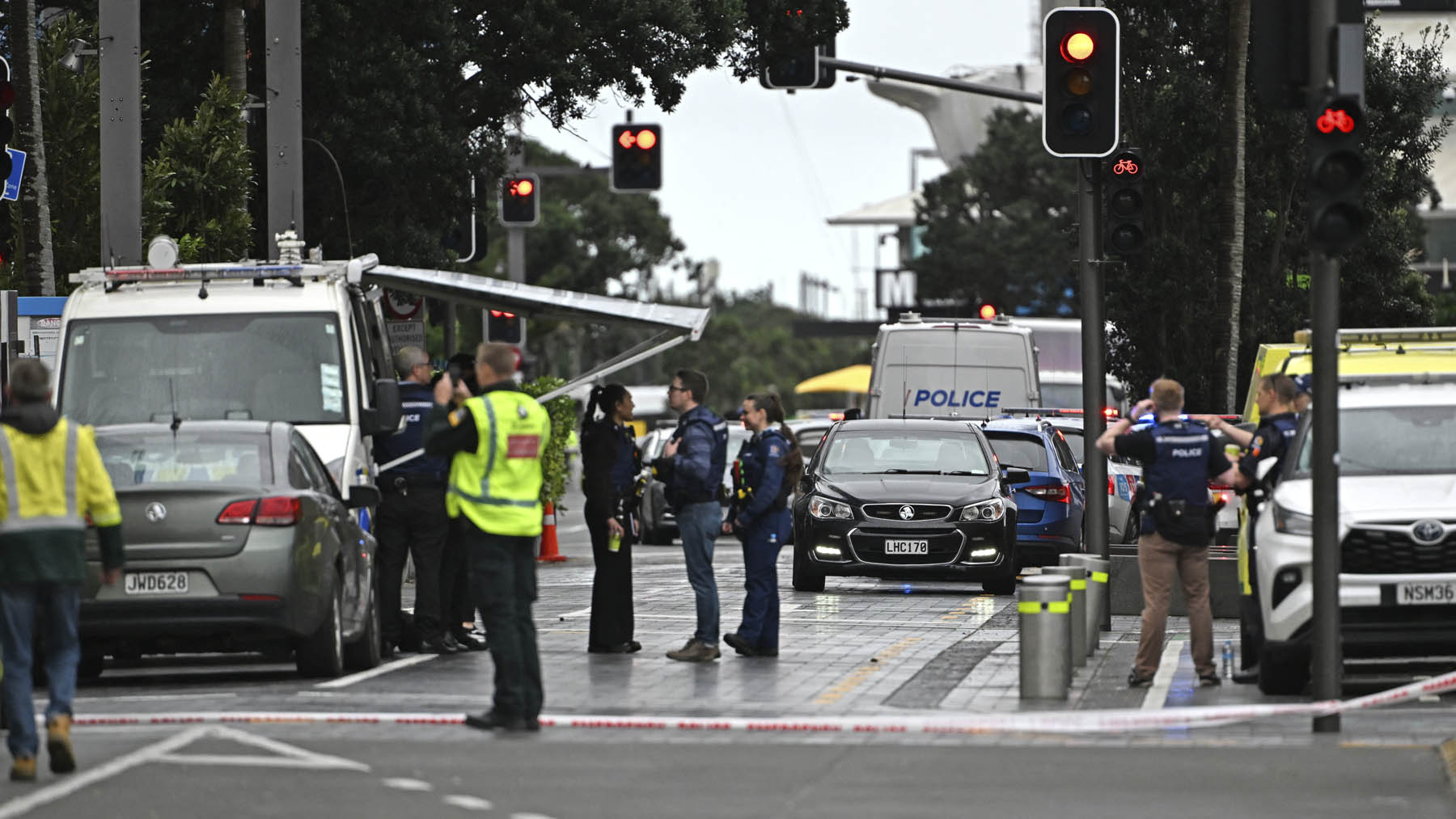 Escenario del tiroteo en Auckland (Foto: AFP).
