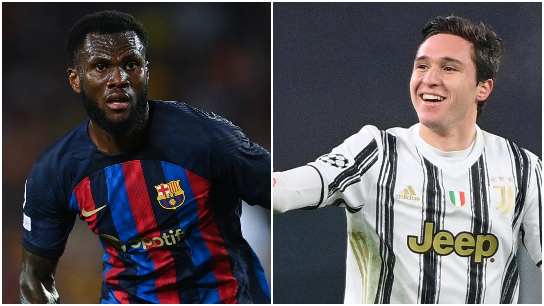 Kessié y Chiesa, con el Barça y la Juventus.