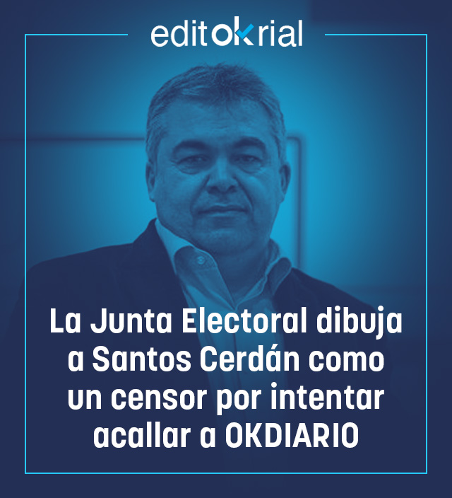 La Junta Electoral dibuja a Santos Cerdán como un censor por intentar acallar a OKDIARIO