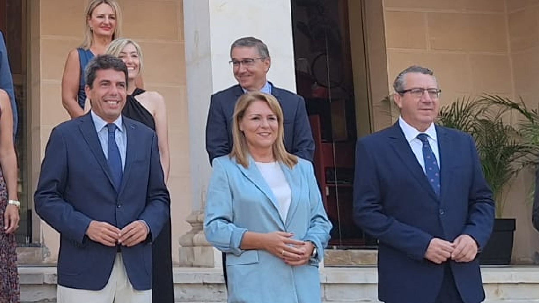 Toni Pérez con Carlos Mazón y Susana Camarero, este viernes en Alicante.