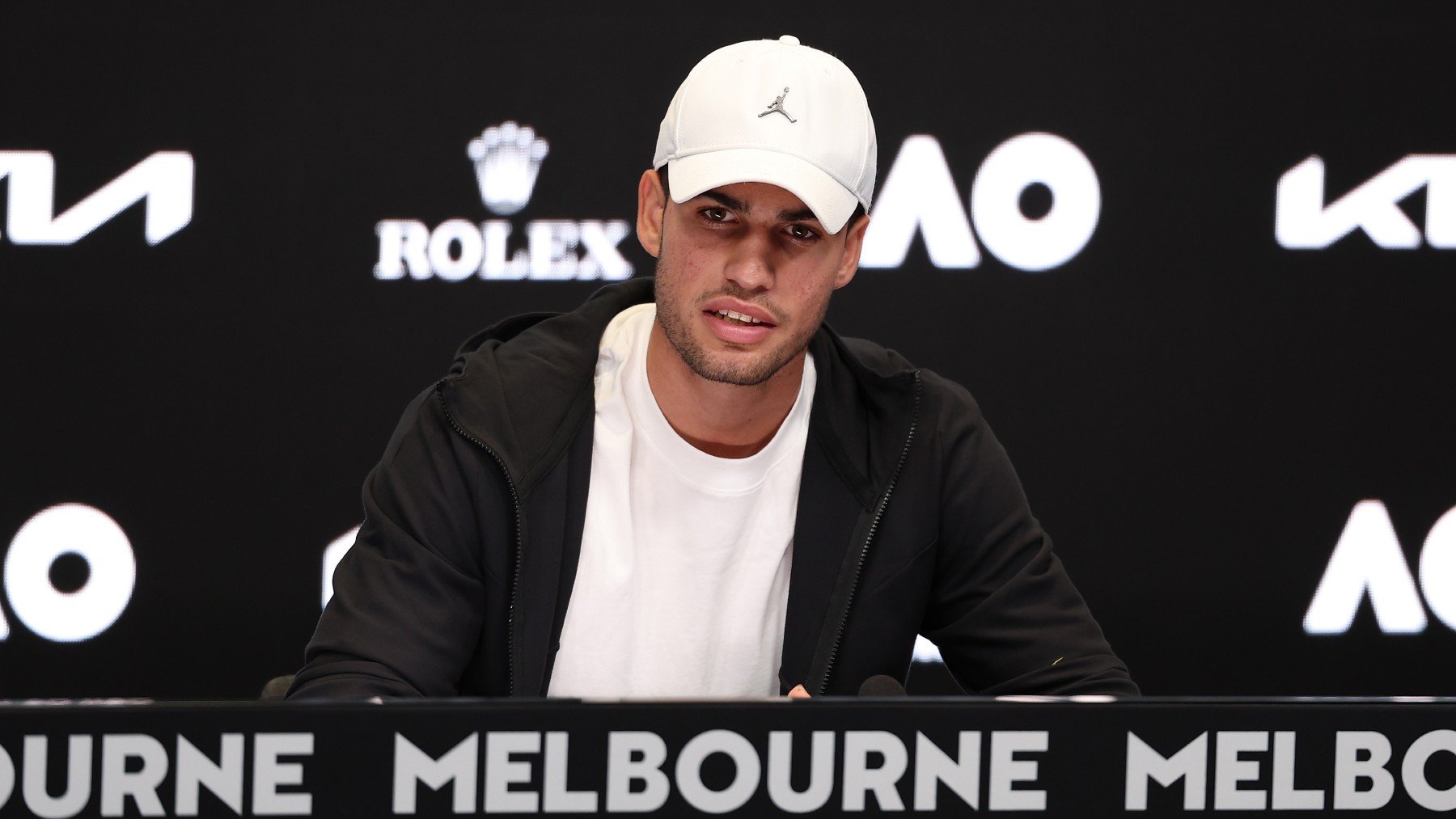 Carlos Alcaraz, en el Open de Australia de 2024. (Getty)