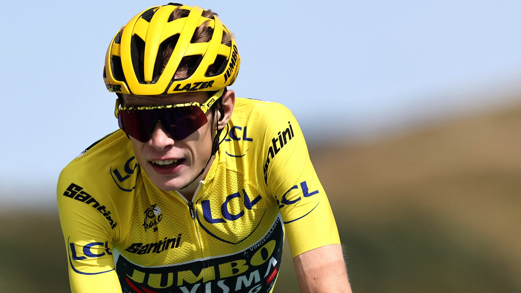 Jonas Vingegaard en la penúltima etapa del Tour de Francia 2023. (AFP)