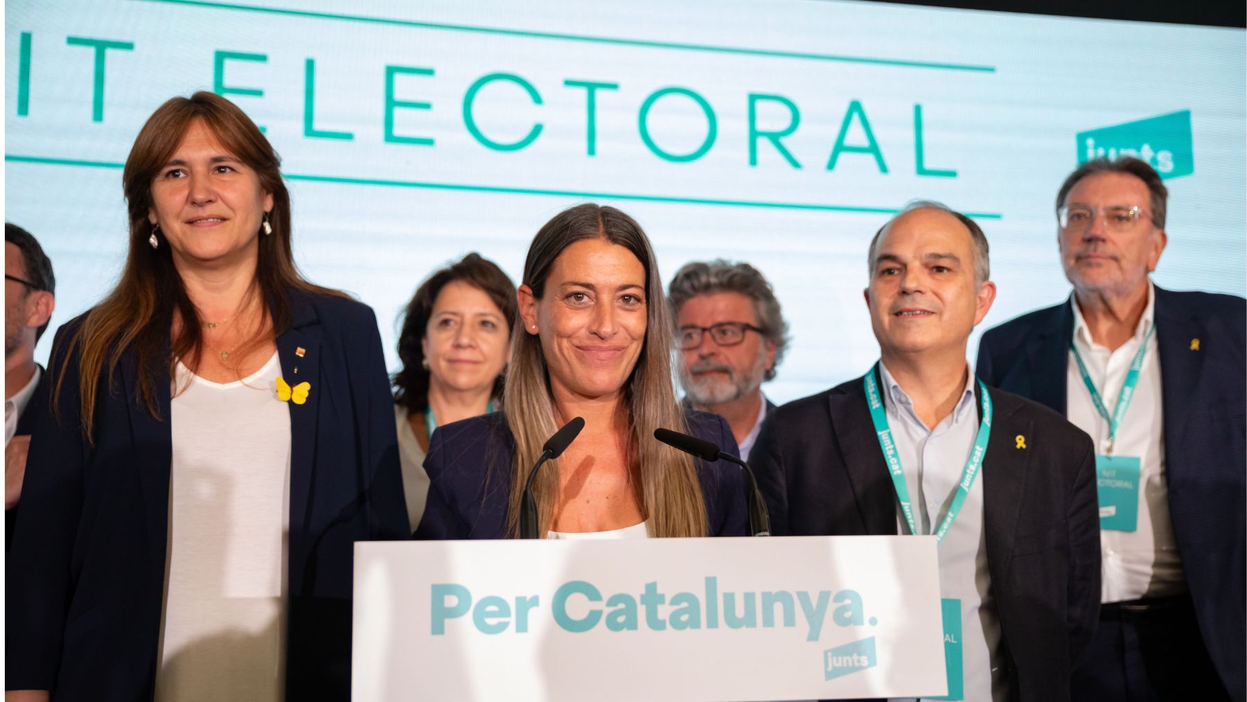 Miriam Nogueras celebra en Junts su resultado electoral del 23J. (Ep)