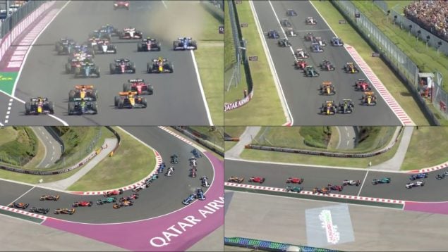 Así fue la espectacular salida de Carlos Sainz en Hungría