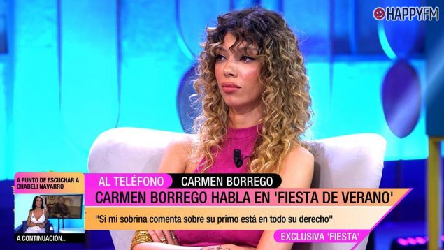 Carmen Borrego, tía de Alejandra Rubio, interviene en Fiesta.