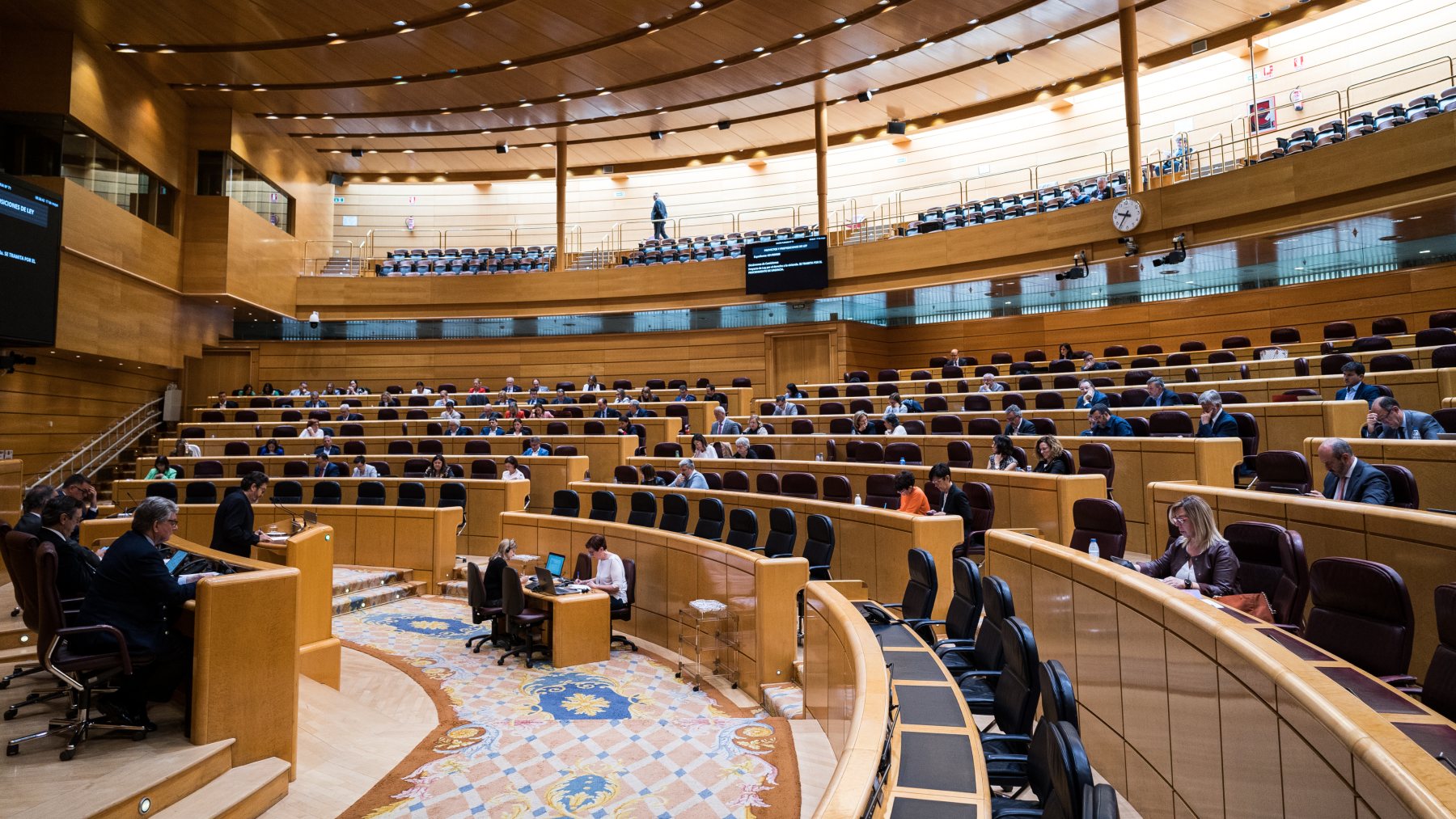 Vista general de una sesión plenaria en el Senado, antes de las elecciones. (Europa Press)