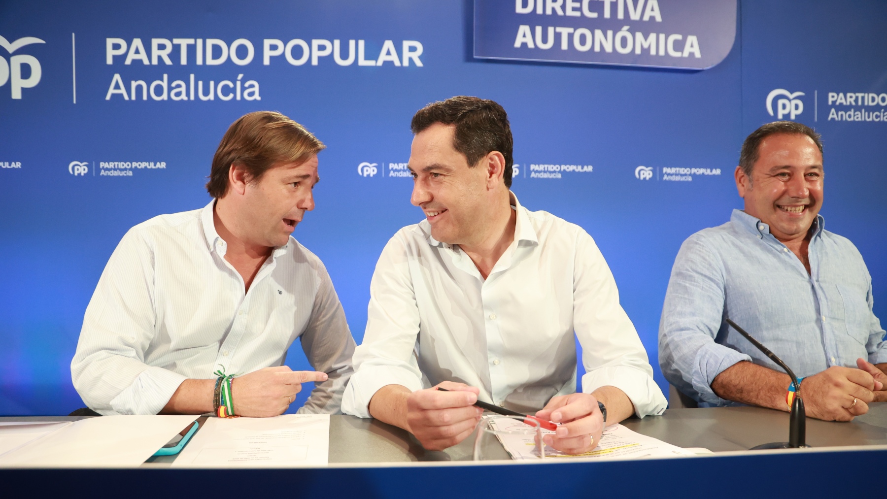 El presidente del PP de Andalucía y de la Junta, Juanma Moreno, preside la Junta Directiva Regional del partido (EUROPA PRESS).