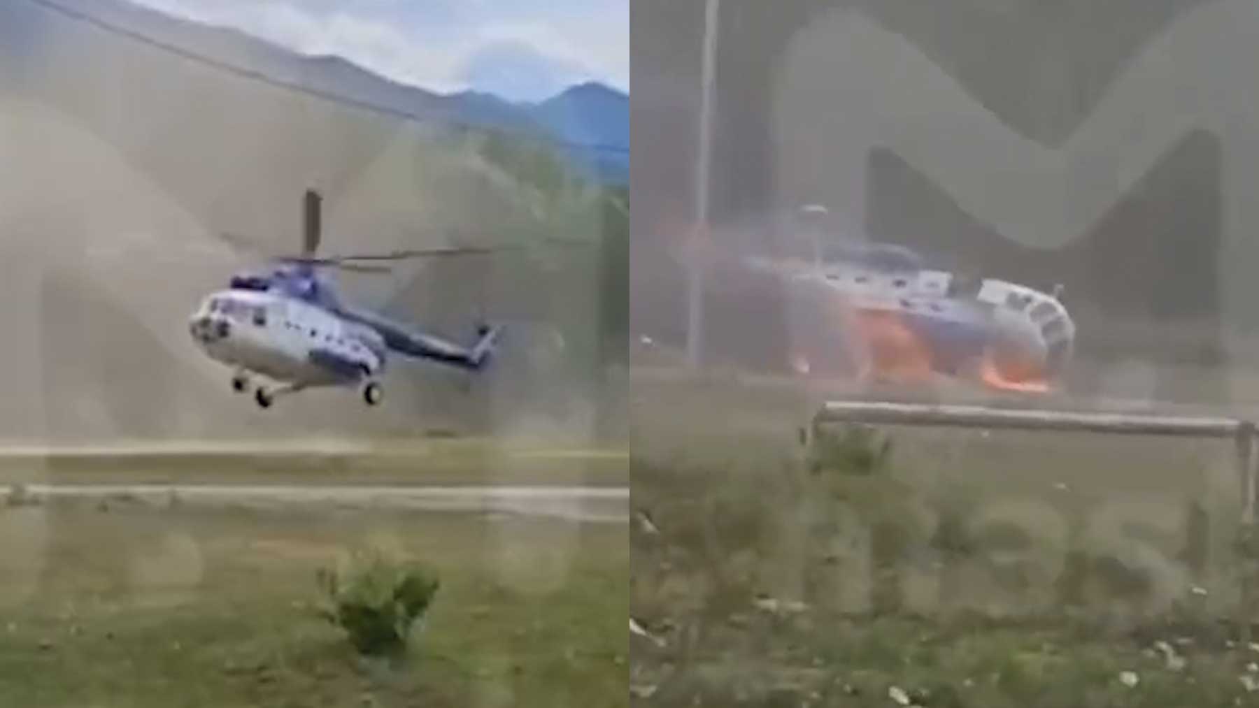 Un helicóptero se estrella en el sur de Siberia