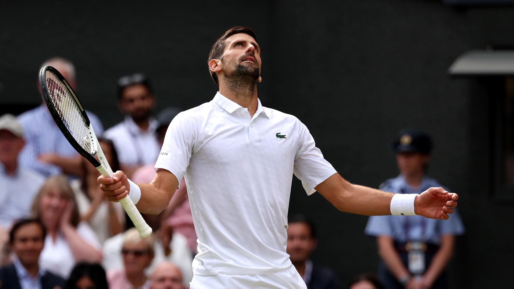 Novak Djokovic, en la final de Wimbledon. (Getty)