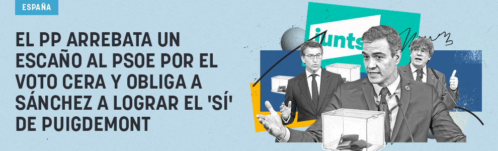 El PP arrebata un escaño al PSOE por el voto CERA y obliga a Sánchez a lograr el