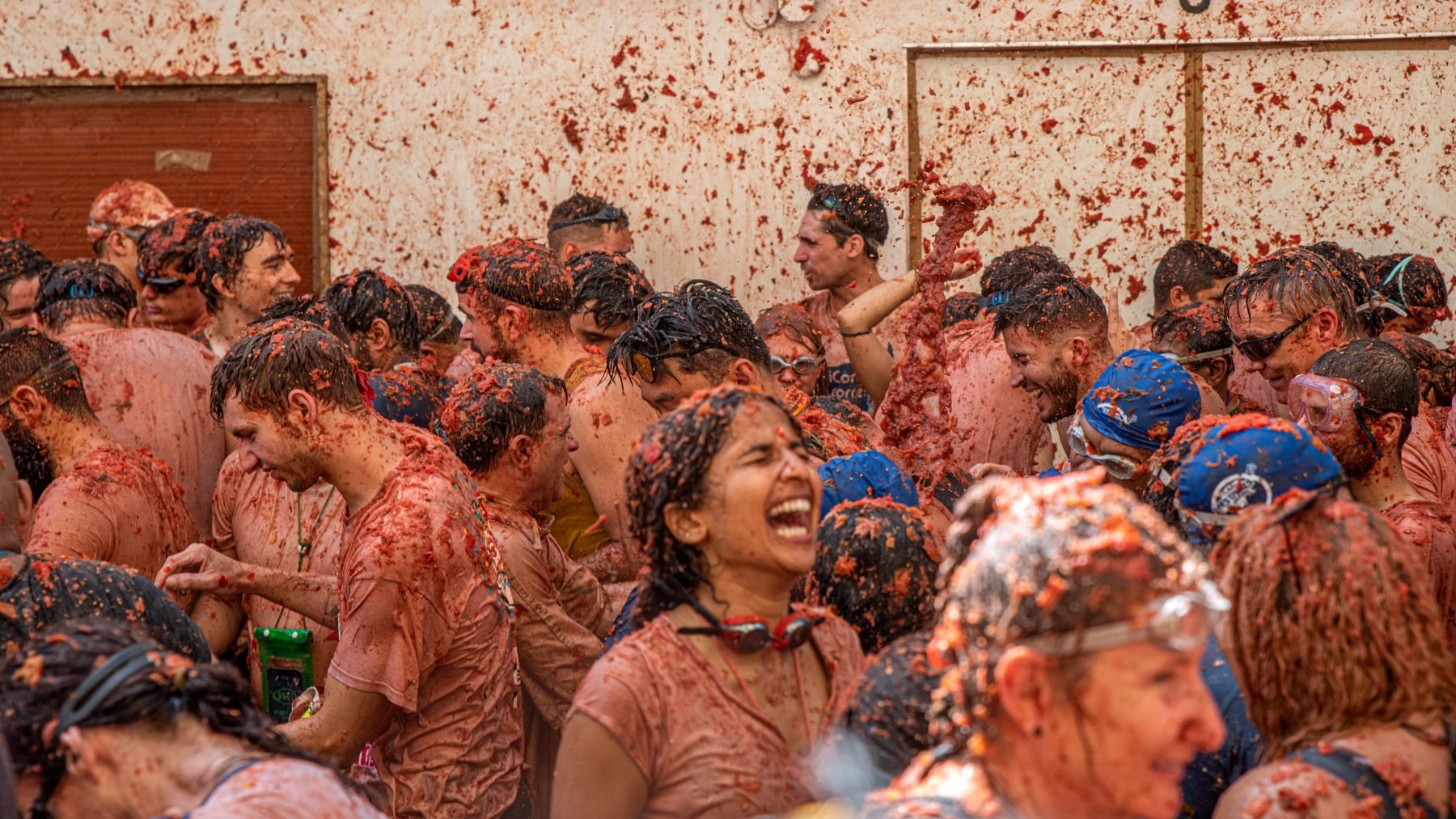 La Tomatina de Buñol, en una edición de años pasados. (Europa Press)