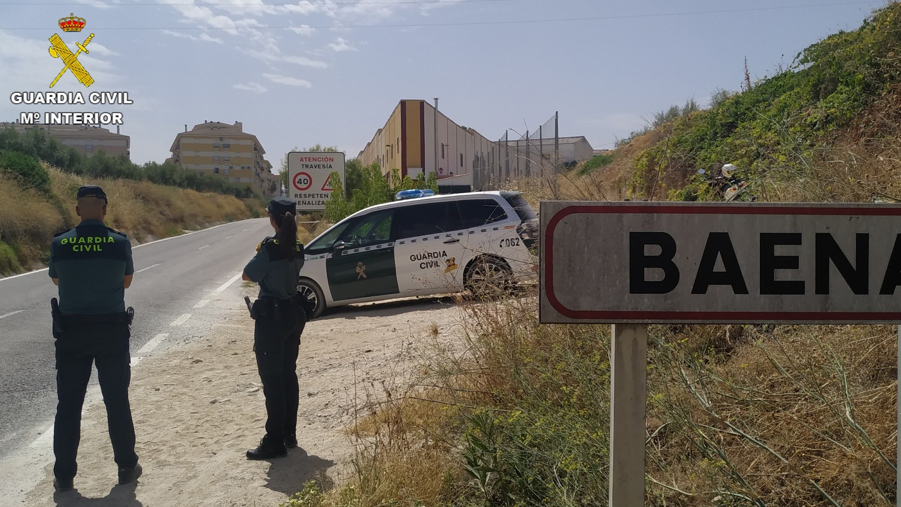 Una patrulla de la Guardia Civil en Baena, Córdoba (GUARDIA CIVIL).