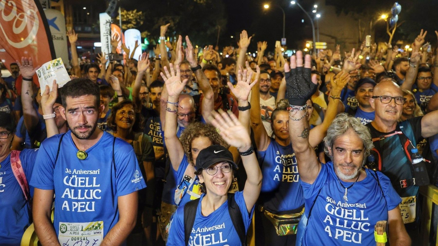 Participantes antes de iniciar la Marxa des Güell a Lluc a Peu de 2023.