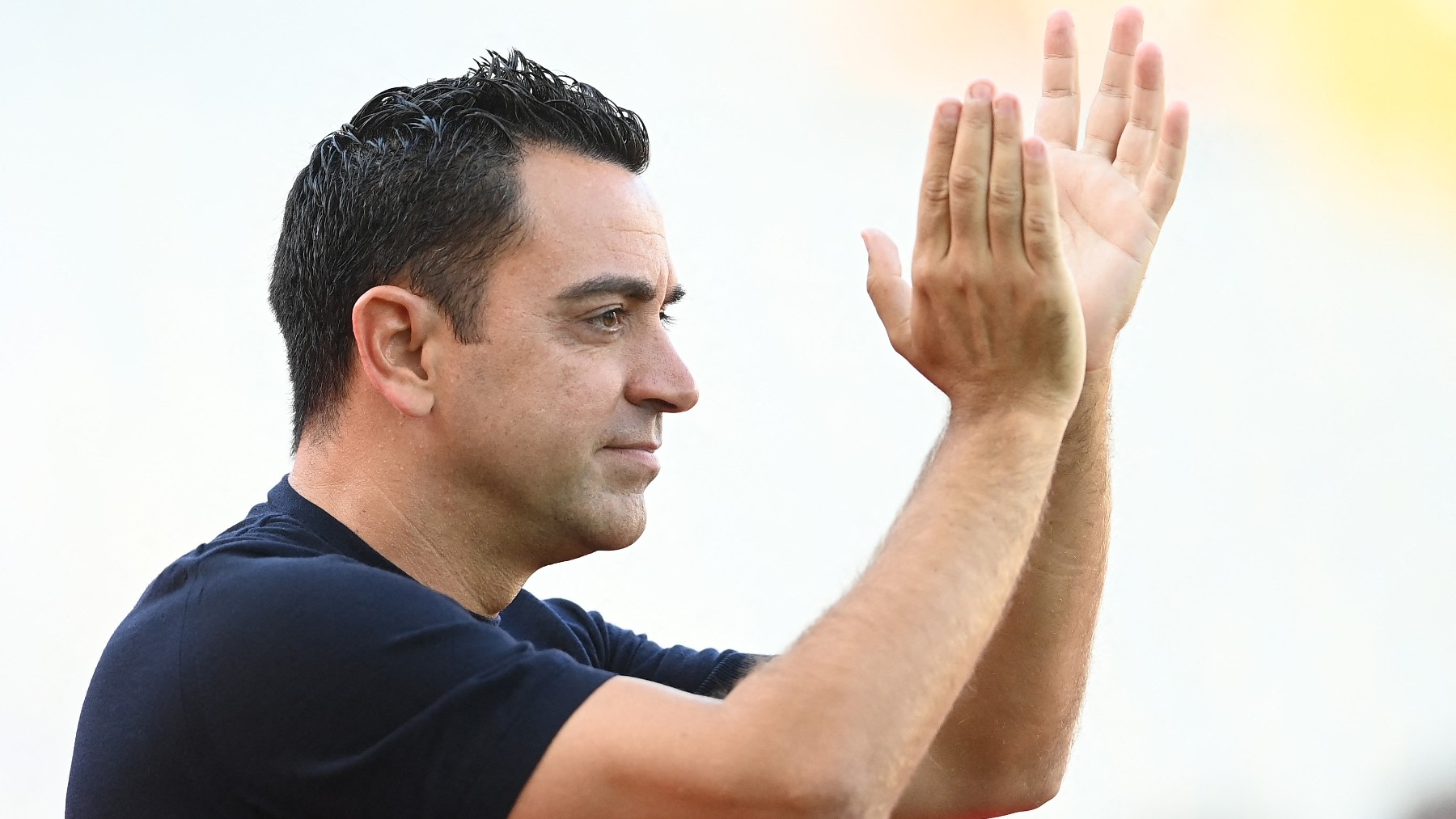 Xavi Hernández en el Gamper. (AFP)