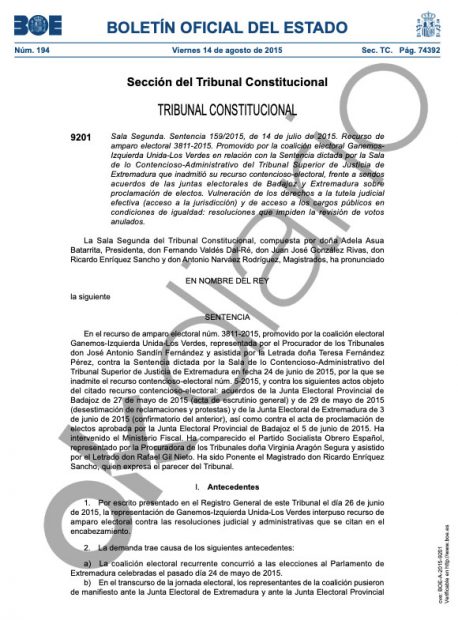 El PSOE alegó en 2015 ante el Constitucional que no se podía revisar el ...