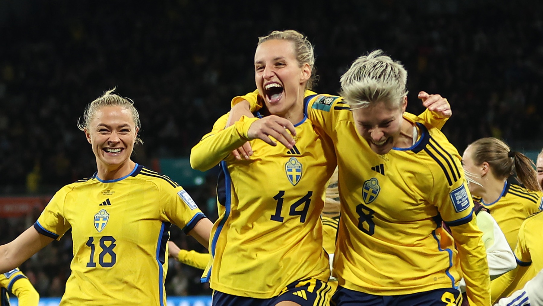 Suecia celebra su clasificación. (Getty)