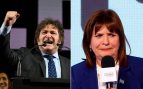 Javier Milei y Patricia Bullrich, los más votados en las PASO argentinas