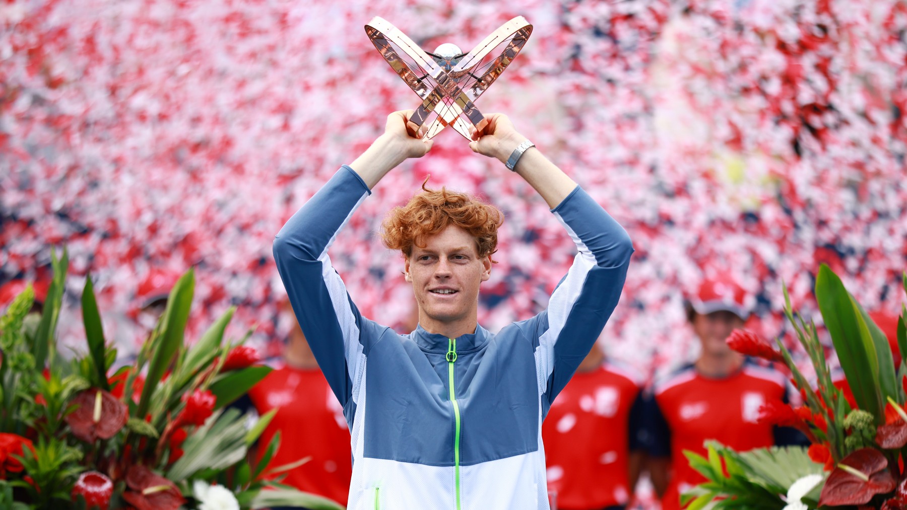 Jannik Sinner, con el título de campeón del Masters 1000 de Cincinnati. (Getty)