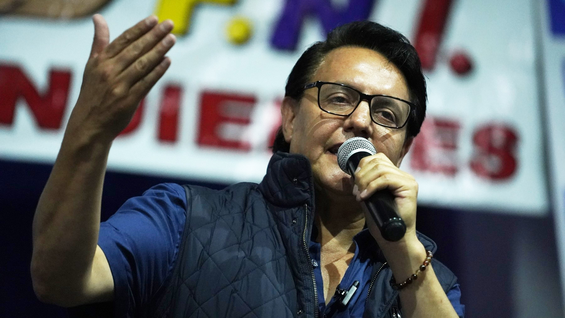 Fernando Villavicencio en un mitin (Foto: EFE).