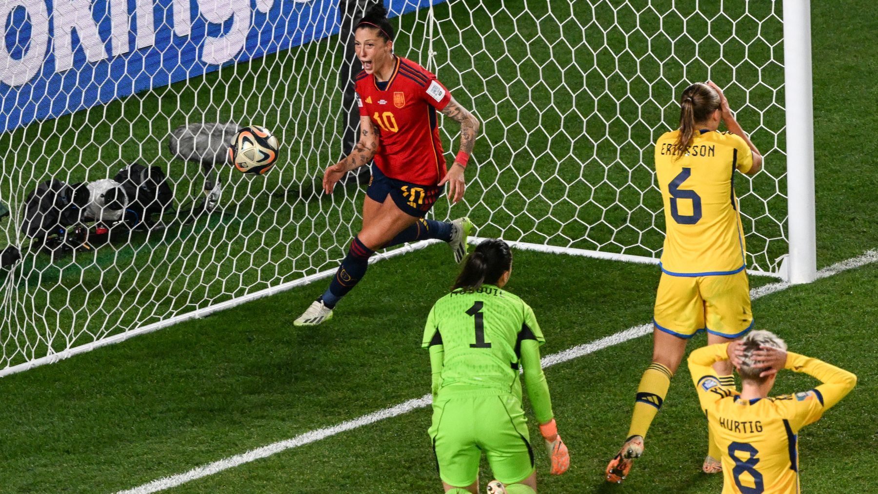 Hermoso celebra el gol de España (AFP)
