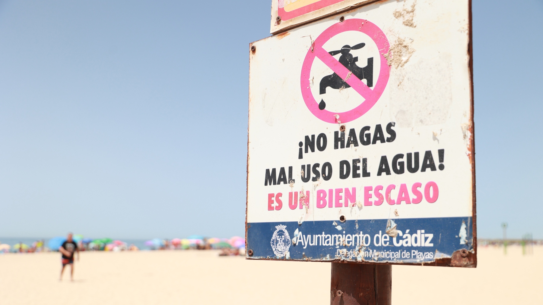 Playa de Cádiz con restricciones por la sequía (EUROPA PRESS).
