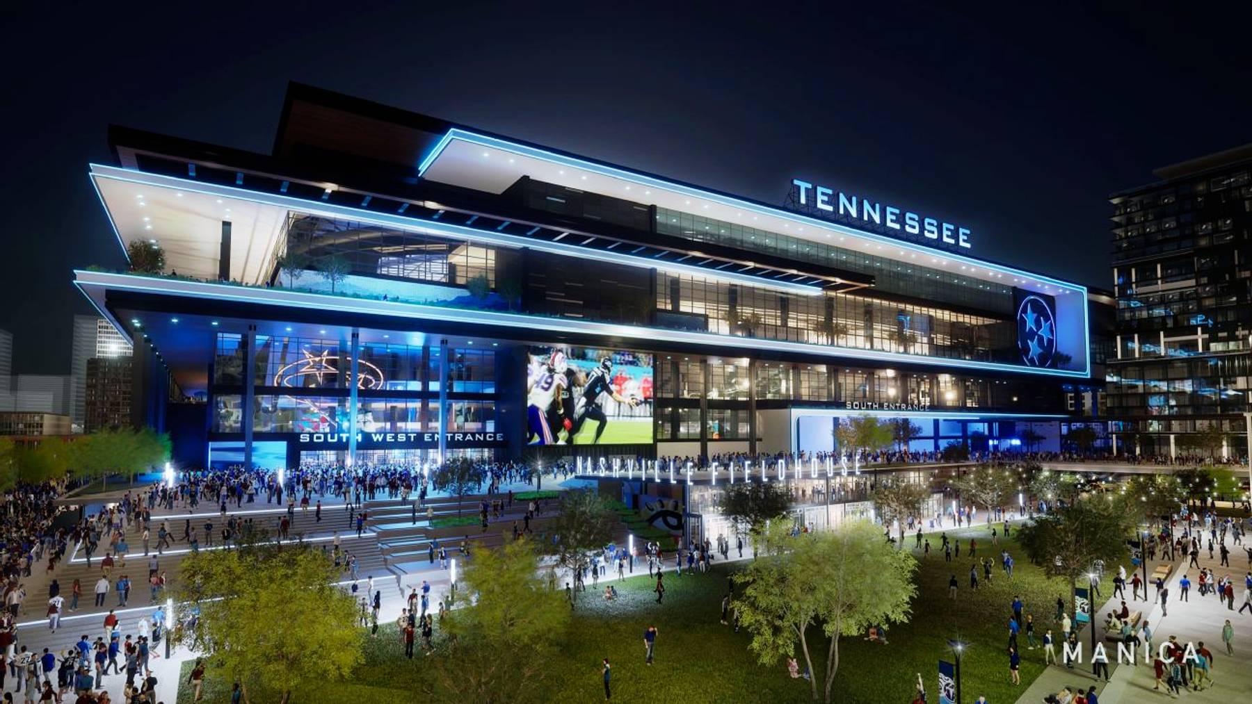 Maqueta del nuevo estadio de los Tennessee Titans