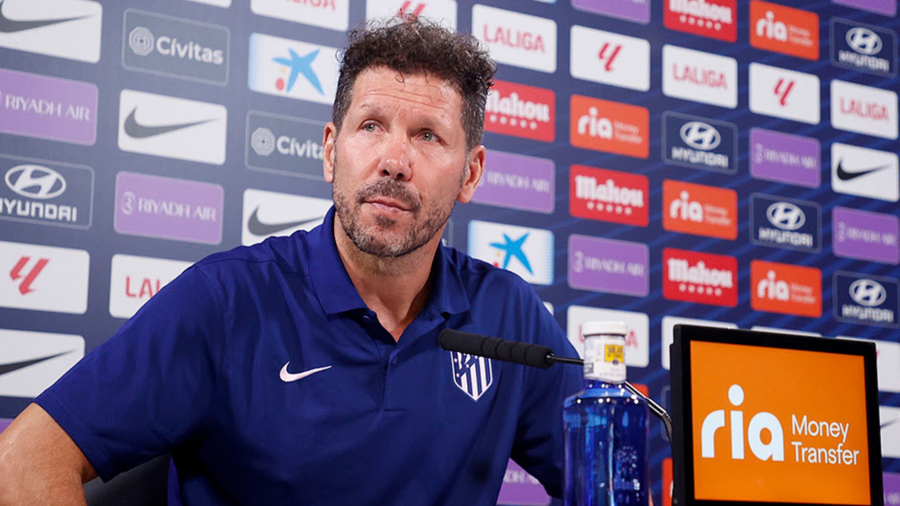 Simeone, en la rueda de prensa