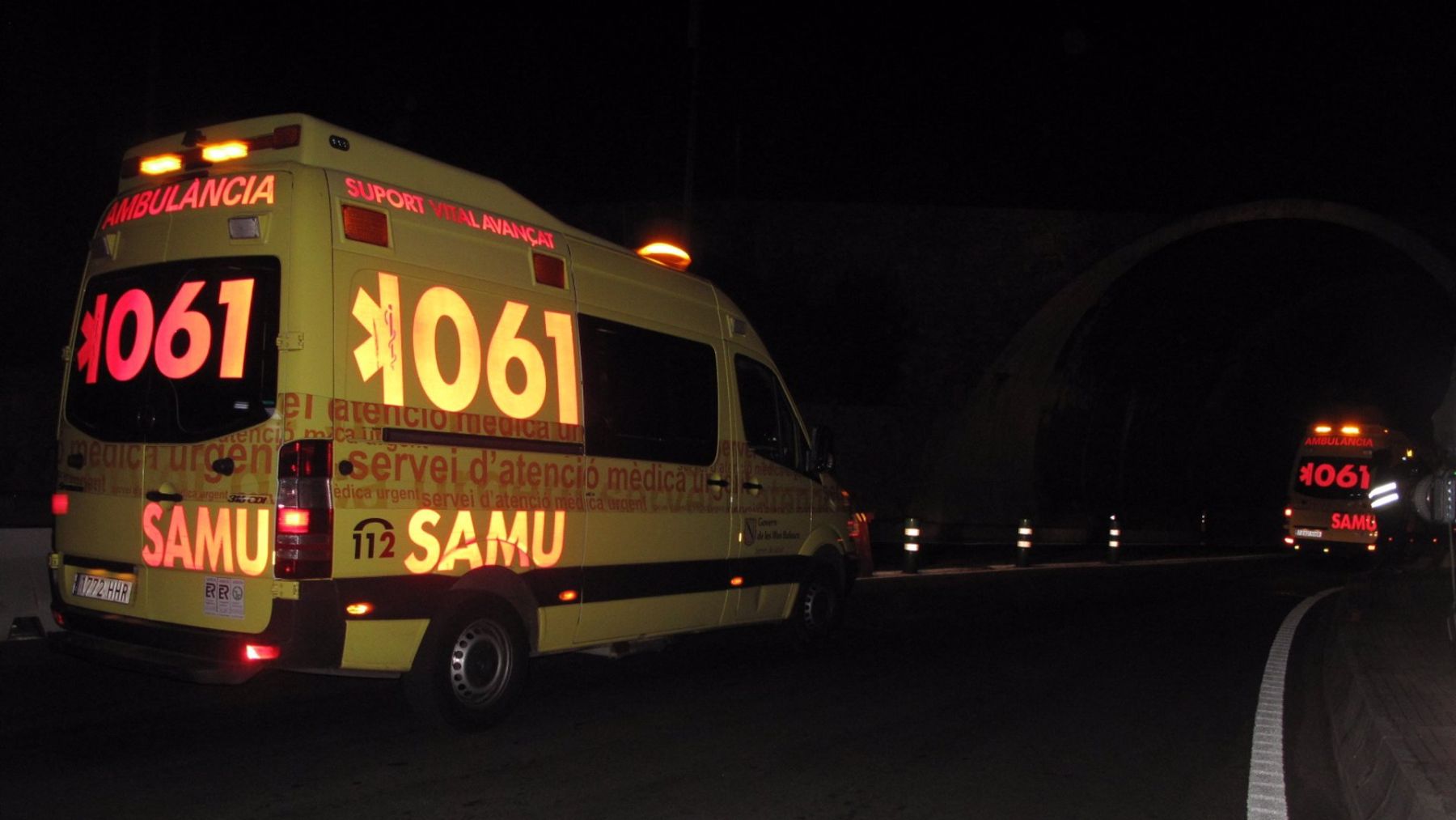 Ambulancia del SAMU 061 en Baleares.