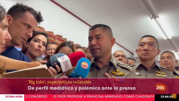 Big Joke durante la rueda de prensa a los medios españoles 