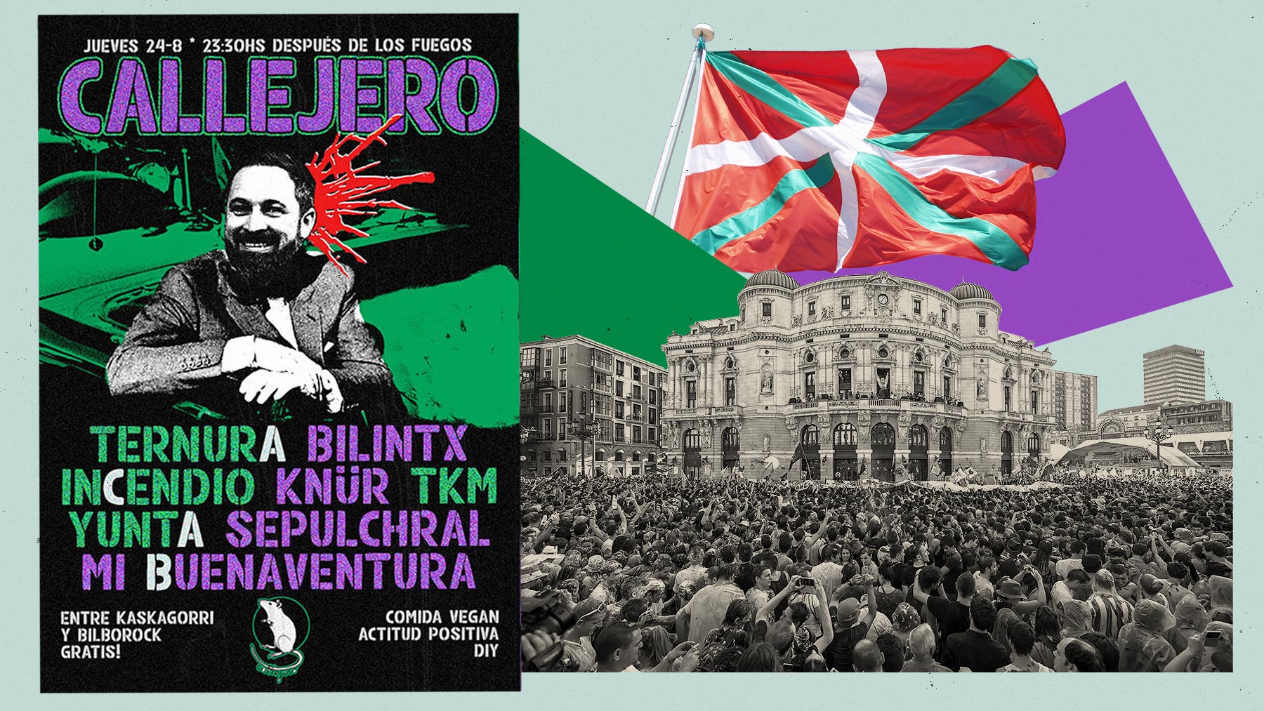 El cartel de las fiestas de Bilbao con Santiago Abascal.